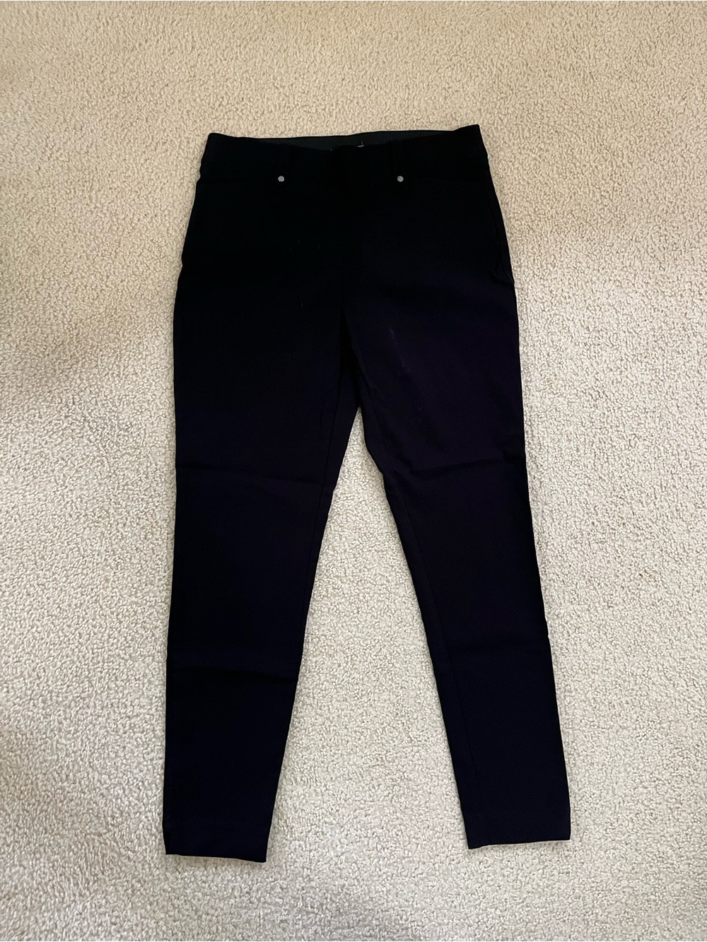 NWOT Maurices Black Pull On Bengaline Skinny Ankle Pant Slacks - Medium